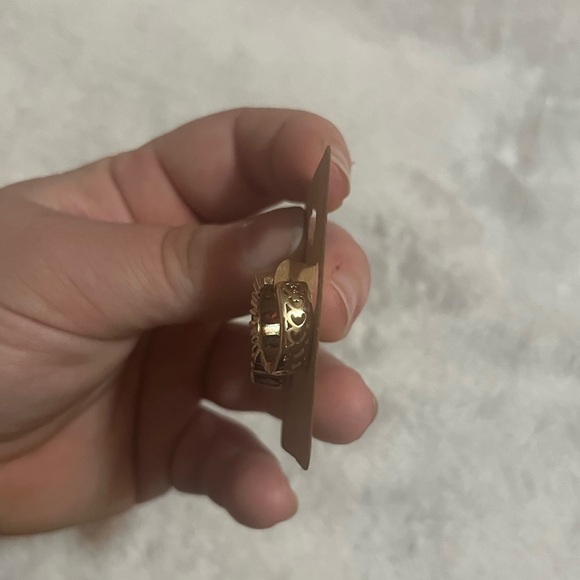 Elegant 14K Gold overlay on brass Hoop Earrings NWOT - Picture 3 of 3